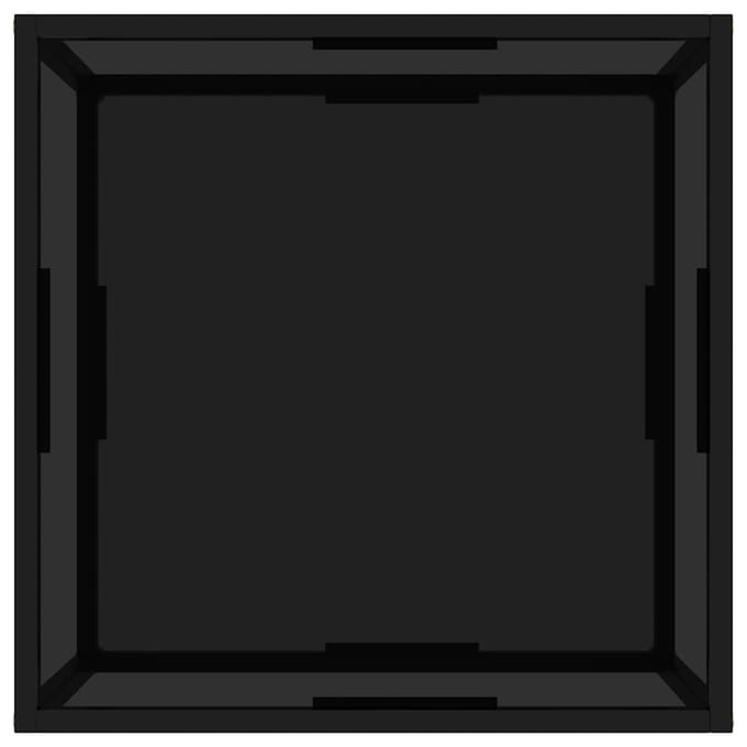 vidaXL - Salontafel - 60x60x35 - cm - gehard - glas - zwart