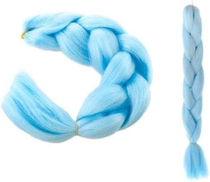 Soulima Synthetische Vlechtjes in Levendig Blauw - 60 cm Lang