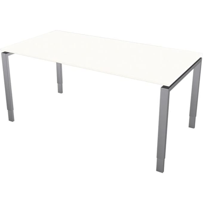 Eettafel Beta 160cm wit hoogte verstelbaar