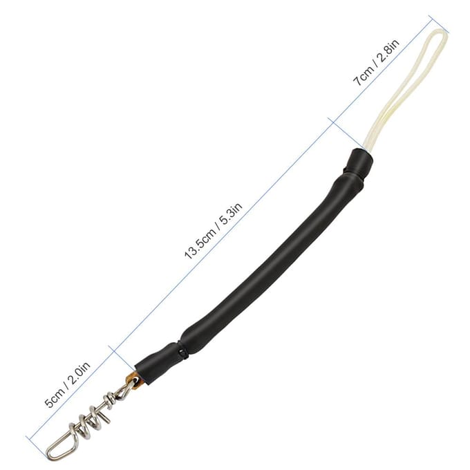 Speervissen Latex Bungee Schokabsorberende Speervissen Lijn Schokdemper black