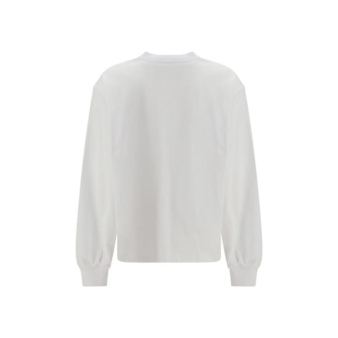 Ganni Witte Katoenen Lange Mouwen T-Shirt