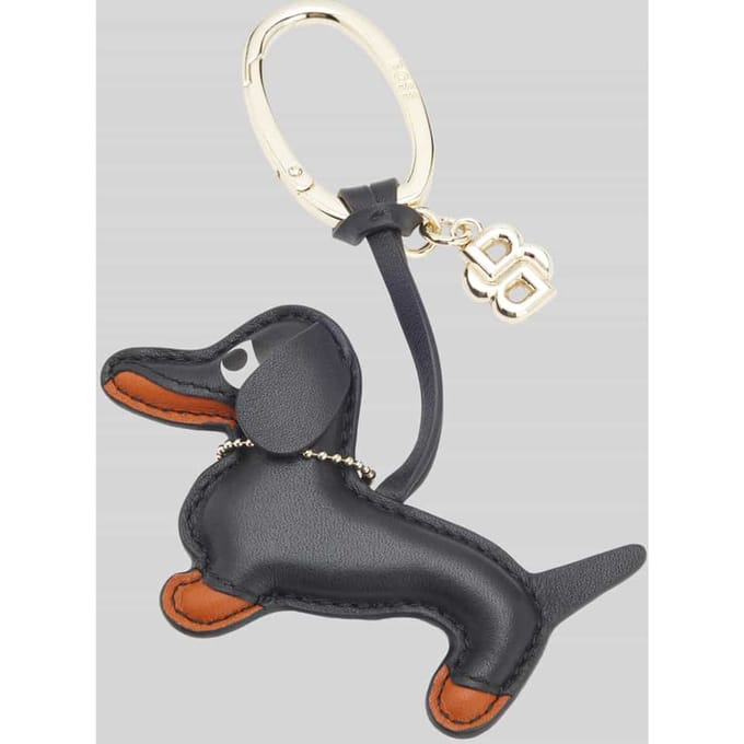 Sleutelhanger van echt leer met logodetail