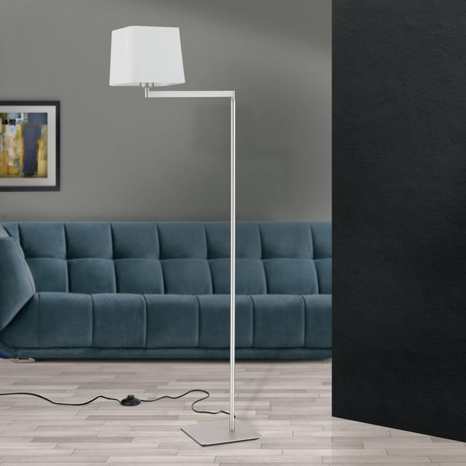 ORION Vloerlamp Carlton, mat nikkel