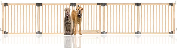 Bettacare Houte Flexibele Hondenhek, Tot 416cm Breed, Hout, 76cm Hoog