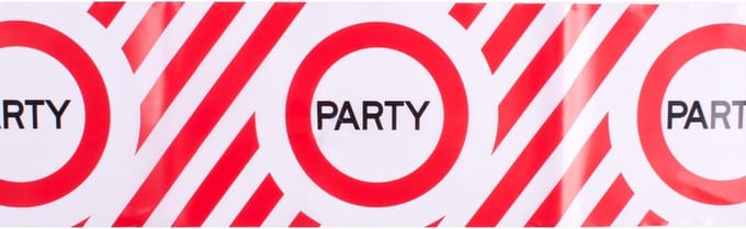 Afzetlint ''Party'' - Verjaardag - 4 het moment! - 10 meter