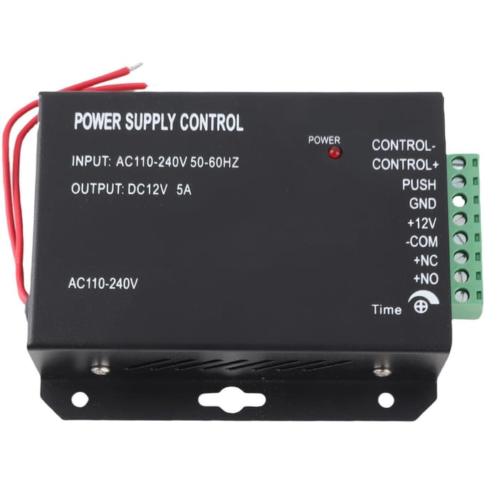 12V 5A Deur Toegangsbeveiligingssysteem Toegangscontrole Voeding Zwart 100 260V black