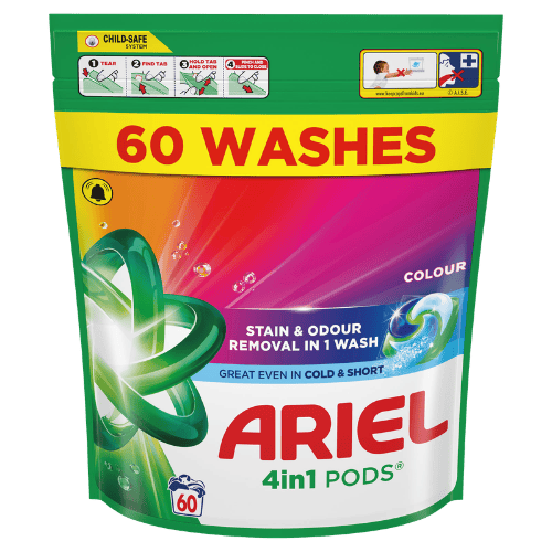 Ariel 4 in 1 Colour Wasmiddelcapsules - 60 stuks