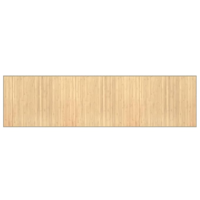 vidaXL - Vloerkleed - rechthoekig - 80x300 - cm - bamboe - lichtnaturel