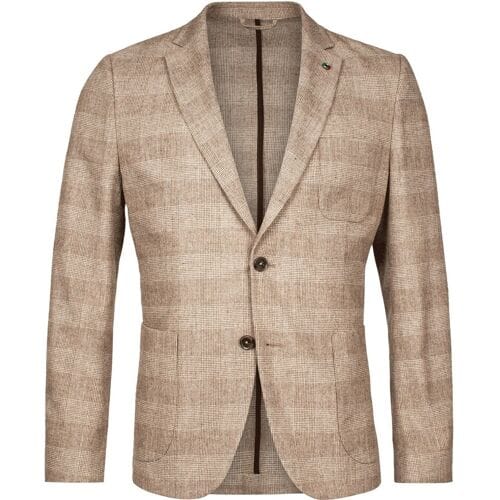 Giordano Colbert Paulo Unconstructed Check Wool Multi Fabric Blend Zand / male
