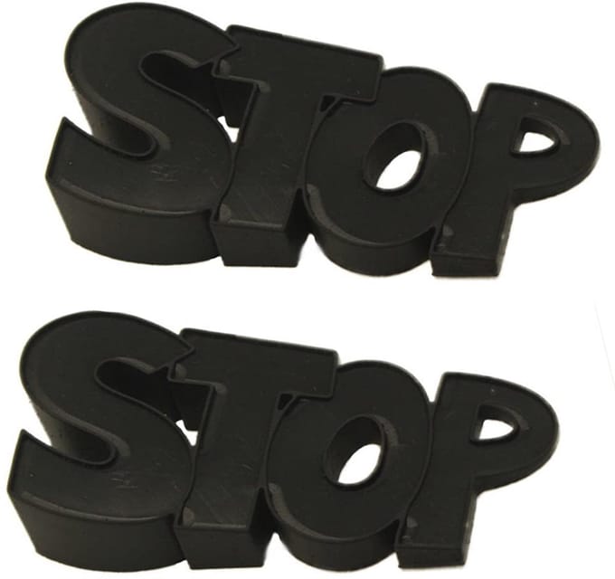 Cosensi- Deurstopper Antislip - Deurstopper Wig - Decoratieve Deurstopper - Zwarte Deurstopper - 2 Pack - 4,8x2x1 Inch - Deurstoppers