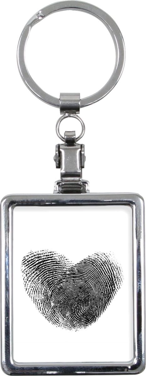 Deknudt Frames sleutelhanger rechthoekig - metaal - pasfoto 3,5x4 cm