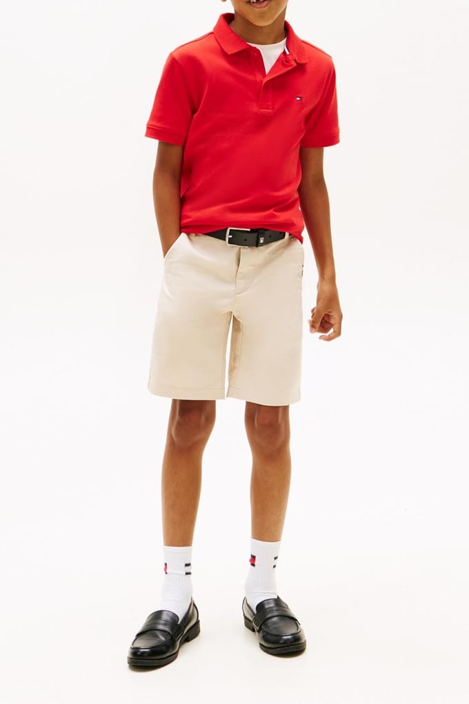 Tommy Hilfiger Boys Interlock Polo Rapid Red Größe: 12 | Hemden Outlet | kids | Rot