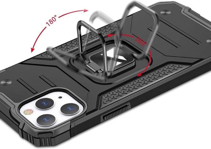 Wozinsky Ring Armor - Beschermhoes - iPhone 13 mini - Magnetische Houders - Sierlijk Ontwerp - Dubbele Constructie