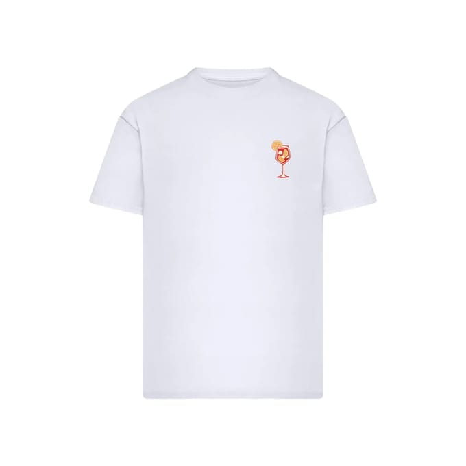 Mister Tee - Orange Sip Oversize Heren Tshirt - M - Wit