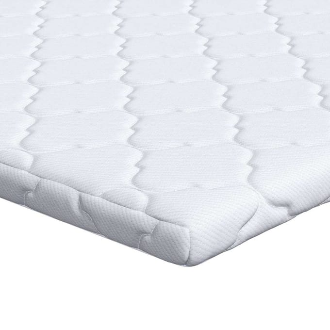 vidaXL - Kokos - Topper - Wit - 70 - x - 200 - cm - Jacquard - stof