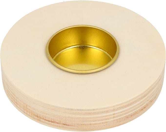 Houten kaarsenhouder rond 10 cm - Artemio