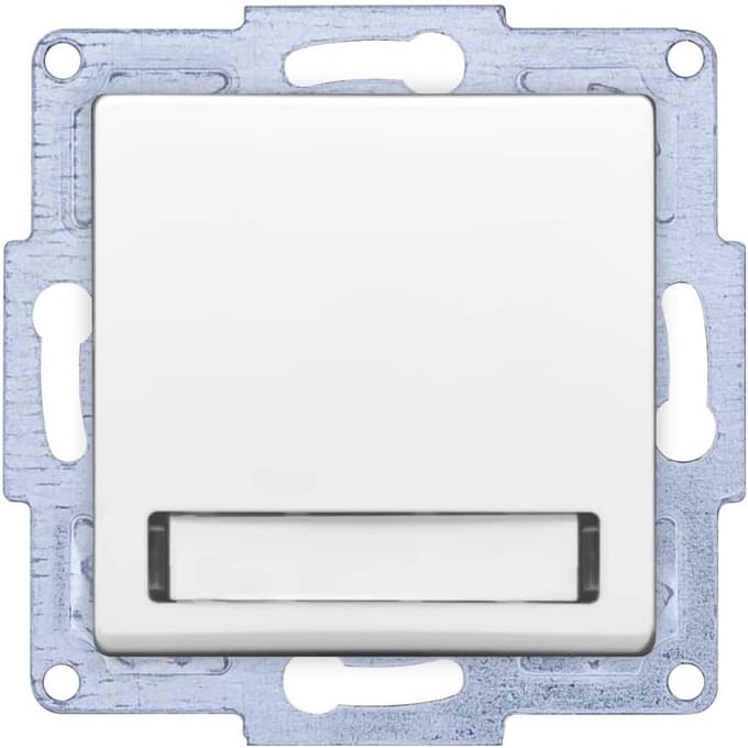 Inzetmodule Belknop met Naamplaatje Wit voor Binnenmontage