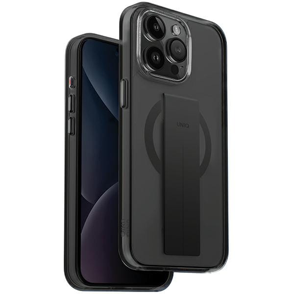 UNIQ Heldro Mag - iPhone 15 Pro Hoesje - MagSafe Compatibel - Zwart