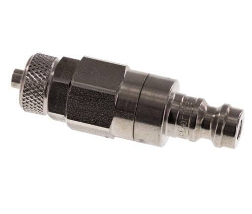 RVS DN 5 Luchtkoppeling Insteeknippel 4x6 mm Push-On Double Shut-Off - CLP5-N-S-SV-4