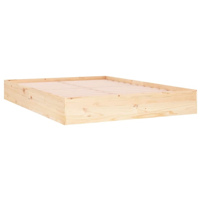 vidaXL - Bedframe - massief - hout - 135x190 - cm