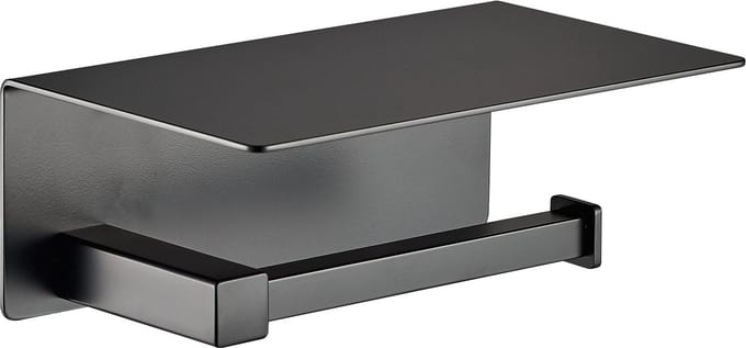 Plieger Altea WC Rolhouder met Plateau – Wandmontage – Matzwart