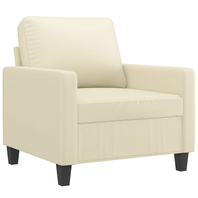 vidaXL - 4-delige - Loungeset - met - kussens - kunstleer - crème