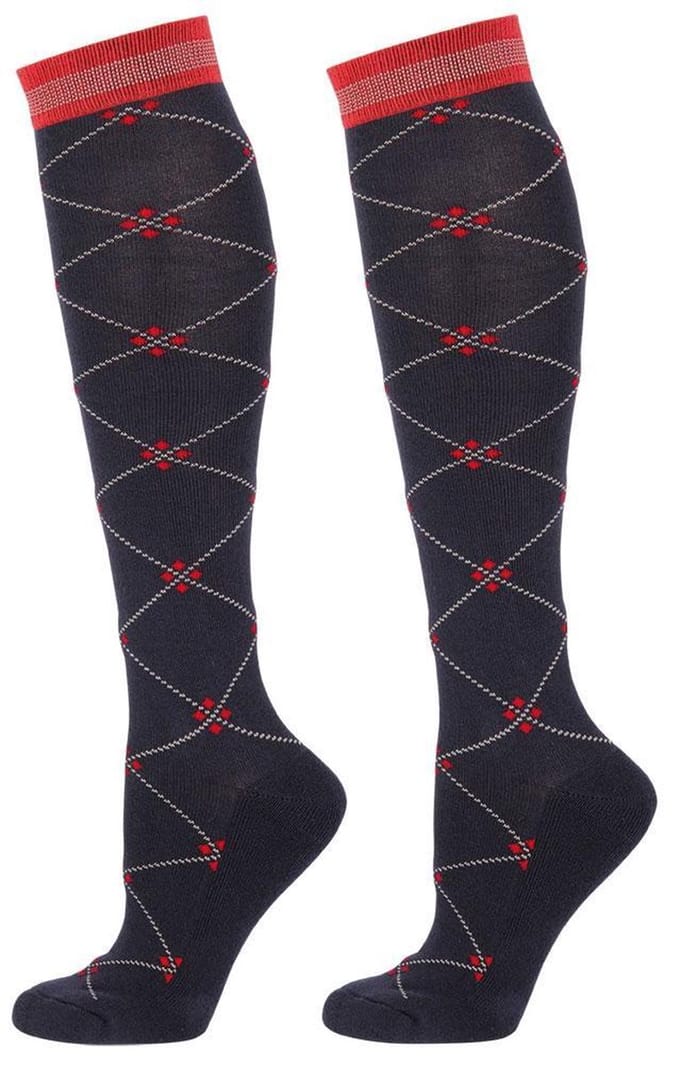 Harry's Horse - Kousen Ruit - Navy-Grijs-Rood - Maat M
