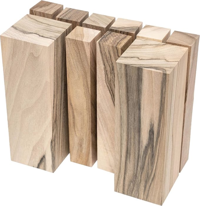 Houten Snijblokken Set van 10 voor Creatief Houtsnijwerk en Knutselen