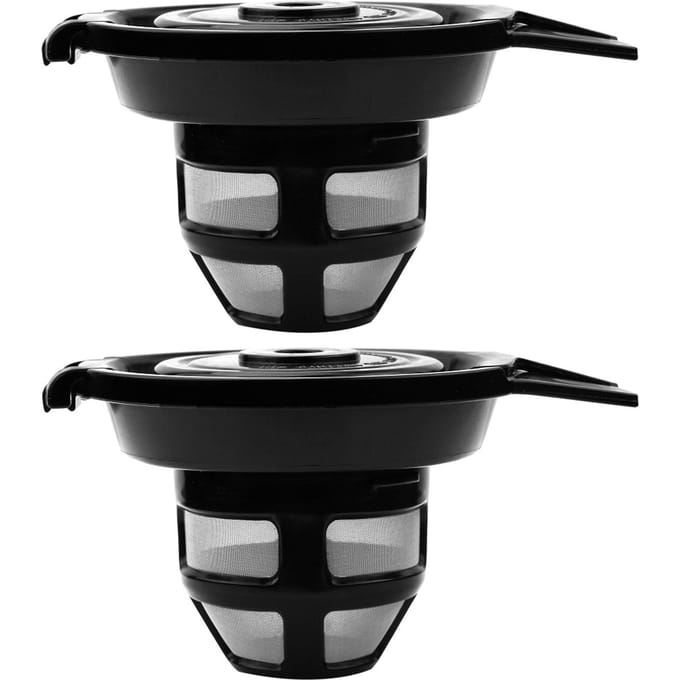 Compatibel met Hamilton Beach FlexBrew 49979/ 2-weg herbruikbare hervulbare koffiefiltermand 2 pcs zwart