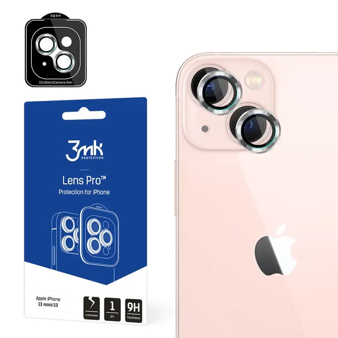 3mk Camera glass for iPhone 13 mini 9H for Lens Protection Pro series lens - silver