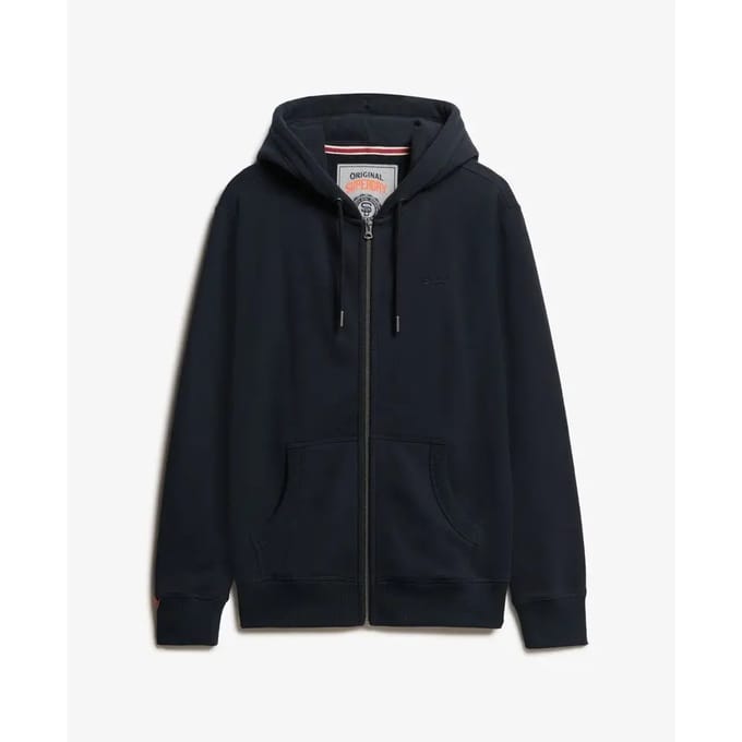 Superdry - Essential Logo Half Brushed Zip Hoodie - Heren - Hoodies
