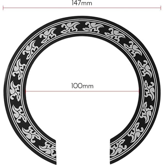 Folk gitaar rozet inlay sticker cirkel geluid gat decoratieve sticker gray
