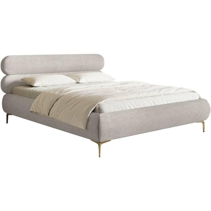 Bedframe Comella 160 x 200 cm ribstof | NADUVI Collection