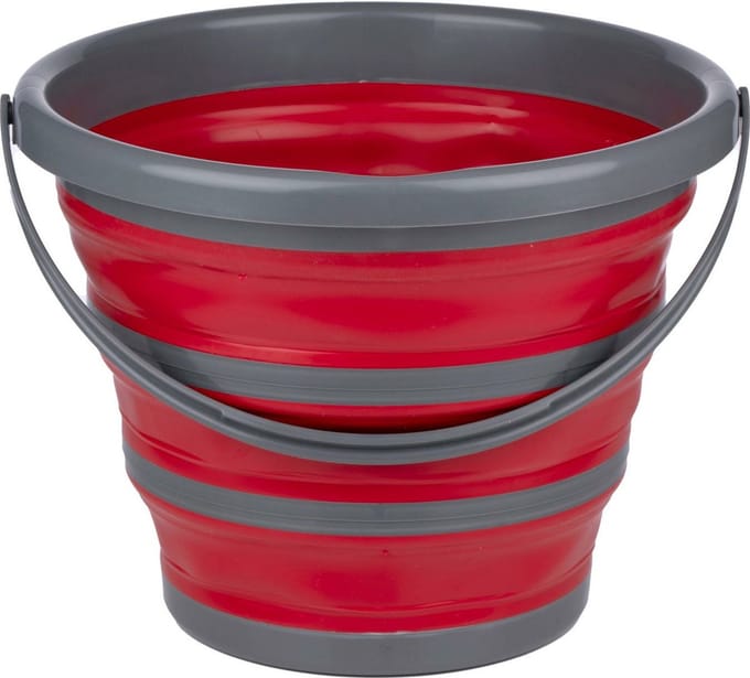 Dirt Devil Opvouwbare emmer - rood/grijs - 10 liter - inklapbaar
