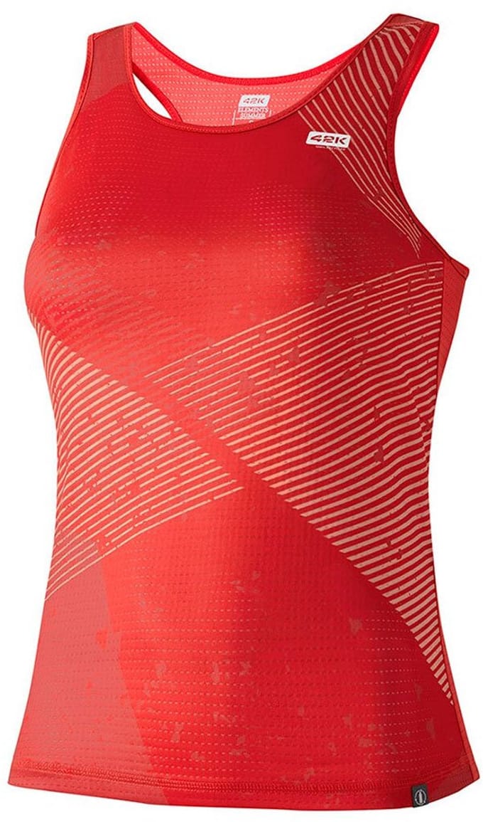 42k Running Elements Summer Mouwloos T-shirt Rood S Vrouw