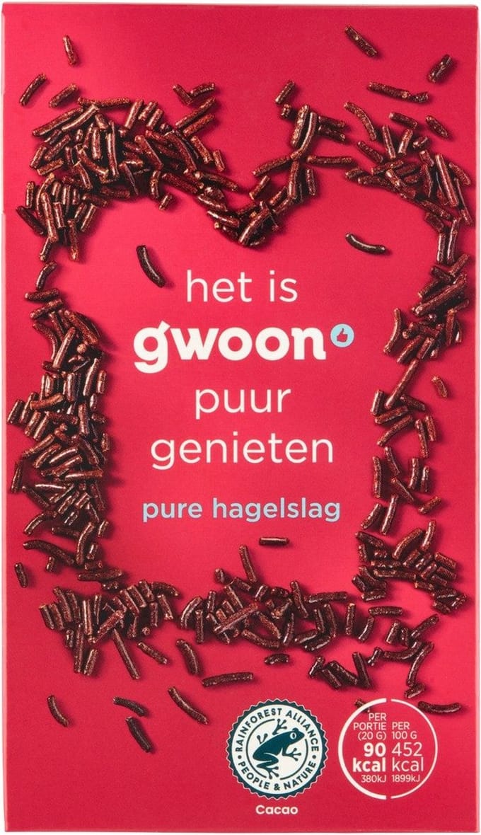 G'woon Hagelslag puur 4 dozen x 400 gram