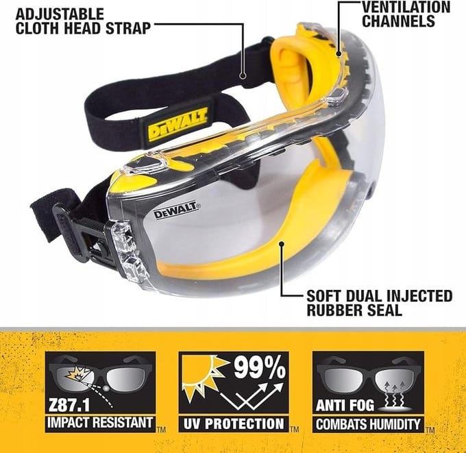 DeWALT Overzet veiligheidsbril CONCEALER™ - DPG82