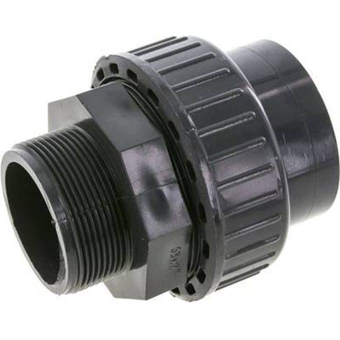 PVC Rechte Lijmmof 63mm x Buitendraad R 2'' EPDM