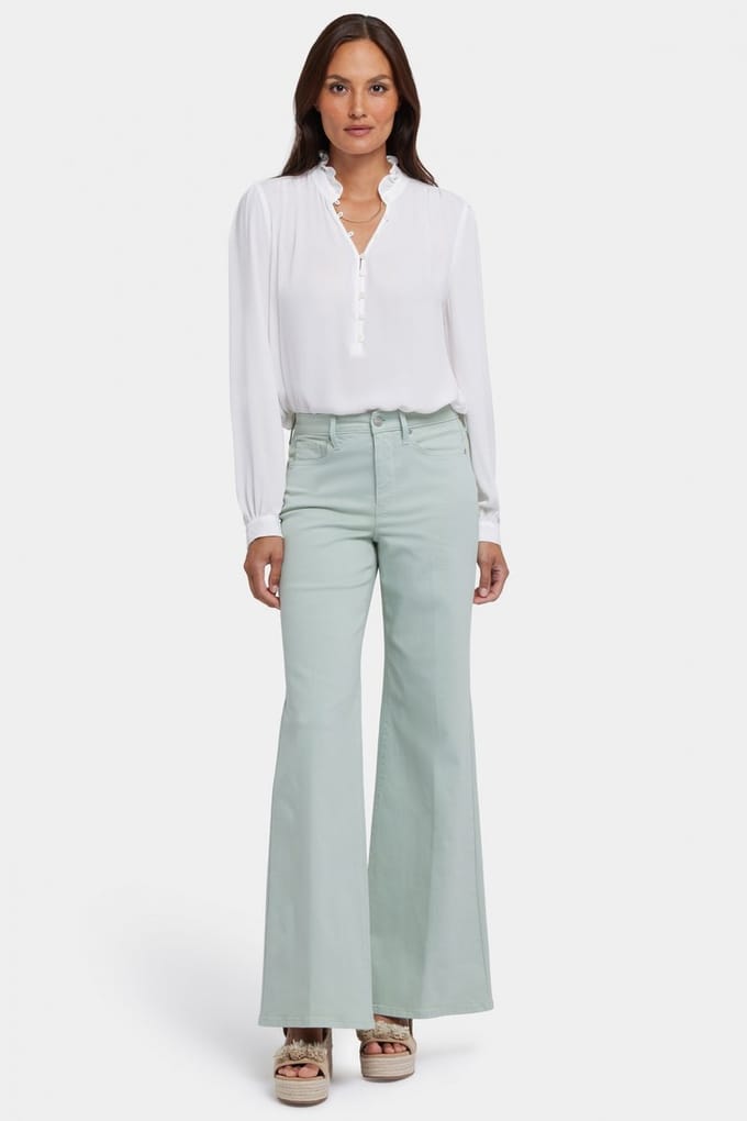 Mia Palazzo Jeans In Petite Met Hoge Taille