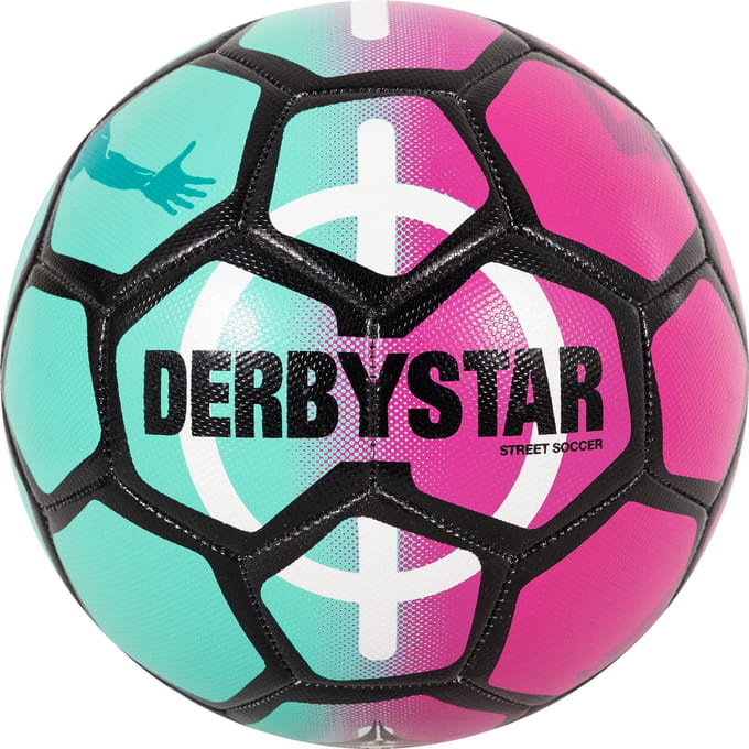 Derbystar Street Soccer Ball Pink Green