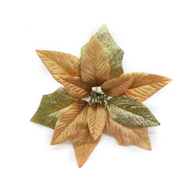 Fleurs de Noël Décorations d'Arbre de Noël Fleurs de Simulation en Tissu