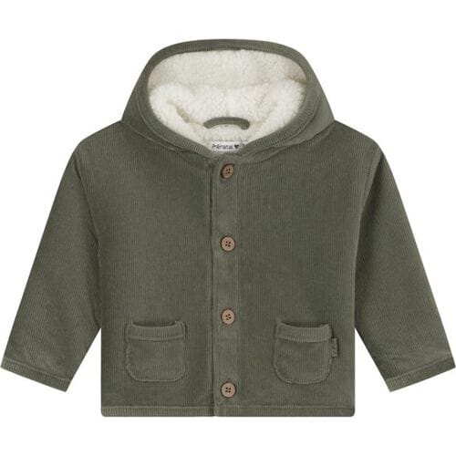 Prénatal newborn jas velours Light Khaki Green 68 unisex