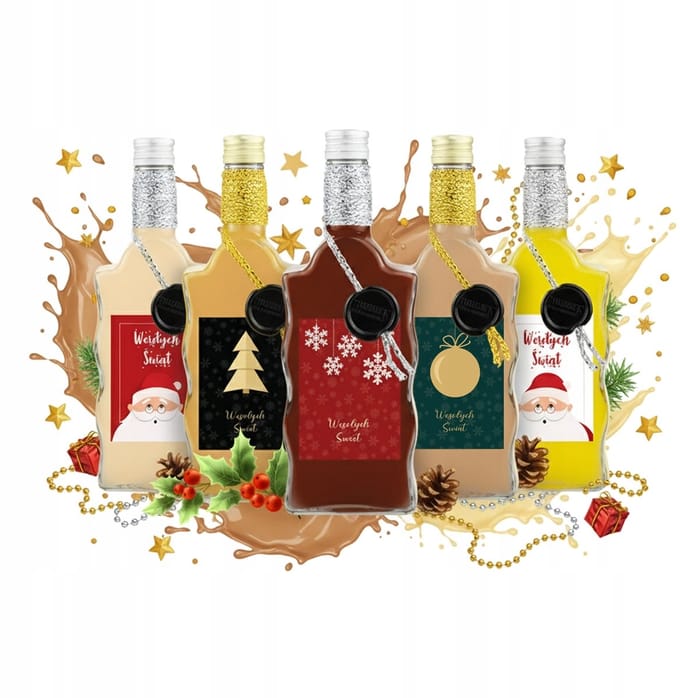 Bimberek FALA - Decoratieve Fles - 500 ml - Ozdobny Sznurek - Etykiet