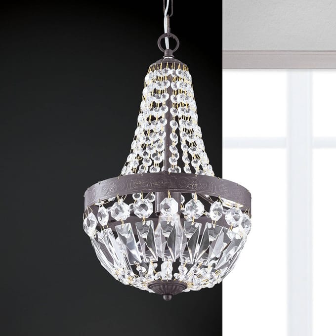 ORION Arila hanglamp, kristallen kettingen, Ø 25 cm