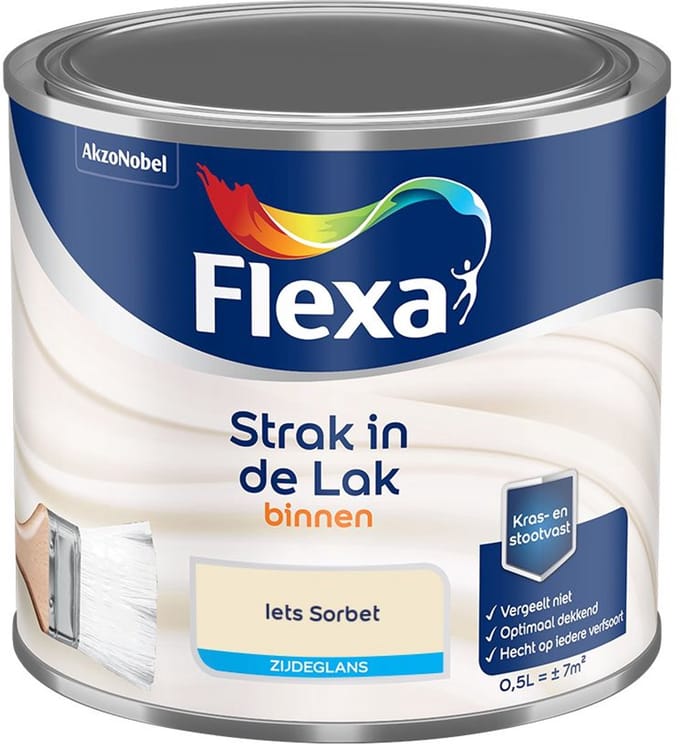 Flexa - Strak In De Lak Binnenlak Zijdeglans - Iets Sorbet - Mengverf - 500 Ml
