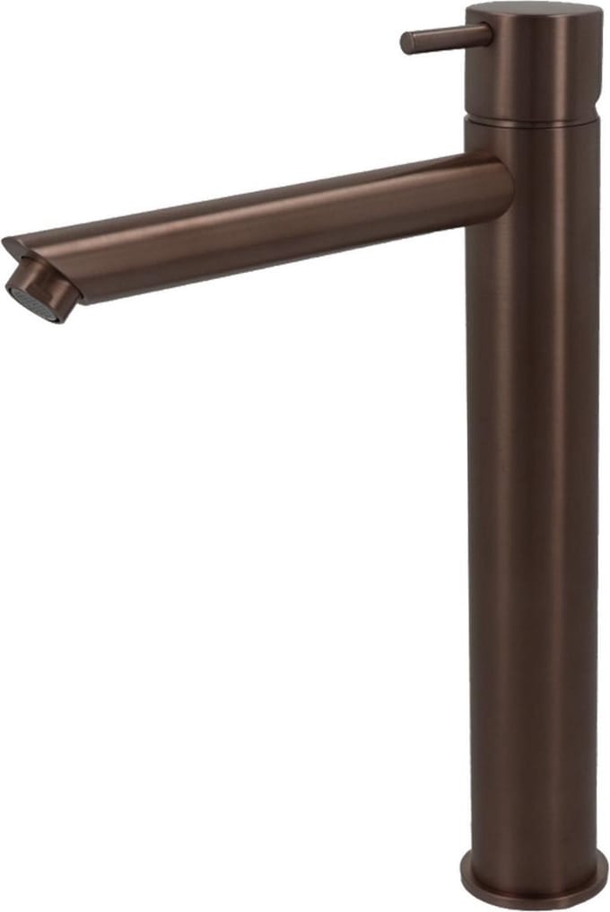 Hotbath Cobber CB003HS wastafelkraan hoog verouderd messing