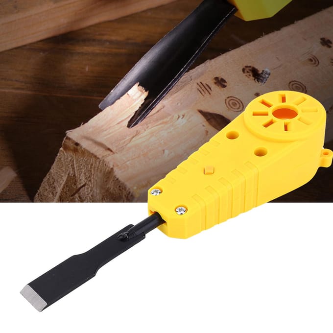 Ensemble de ciseaux à sculpter le bois Transformez une meuleuse d'angle en ciseau électrique Outil de travail du bois yellow