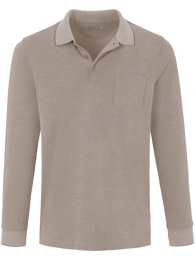 Poloshirt lange mouwen Van Bugatti beige