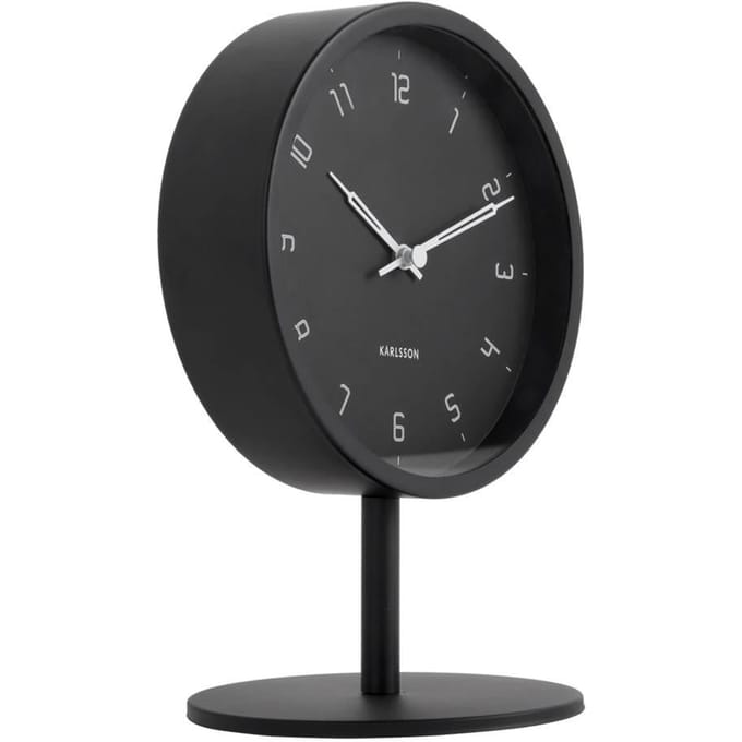 Karlsson Tafelklok Stark - Zwart - Ø15cm - Modern