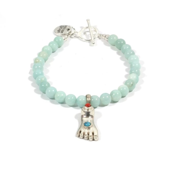 Heaven Eleven - Amazoniet met 925 zilver boeddha voetje